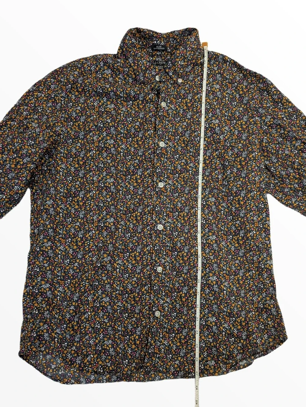 Men's Long-Sleeve Floral Button-Down Shirt - Multicolor